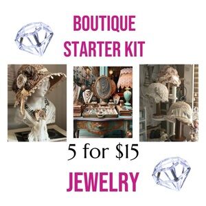 Wholesale Boutique Jewelry Starter Kit 5 Rings for $15 Randomly Selected Unisex